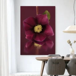 Wandkleed De Elegantie Van De Kerstroos in maat en frame naar keuze