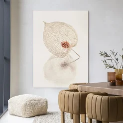 Wandkleed De Reflectie Van Vergankelijkheid In Lichte Tinten in maat en frame naar keuze