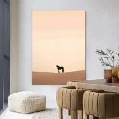 Wandkleed Desert Horse in maat en frame naar keuze