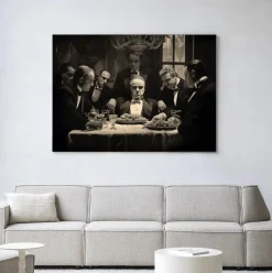 Wandkleed Dinner With Gangsters in maat en frame naar keuze