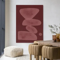 Wandkleed Elementa Burgundy 1 in maat en frame naar keuze