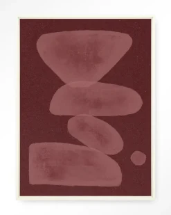 Wandkleed Elementa Burgundy 1 in maat en frame naar keuze