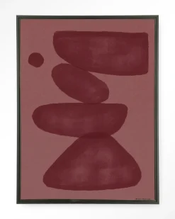 Wandkleed Elementa Burgundy 2 in maat en frame naar keuze