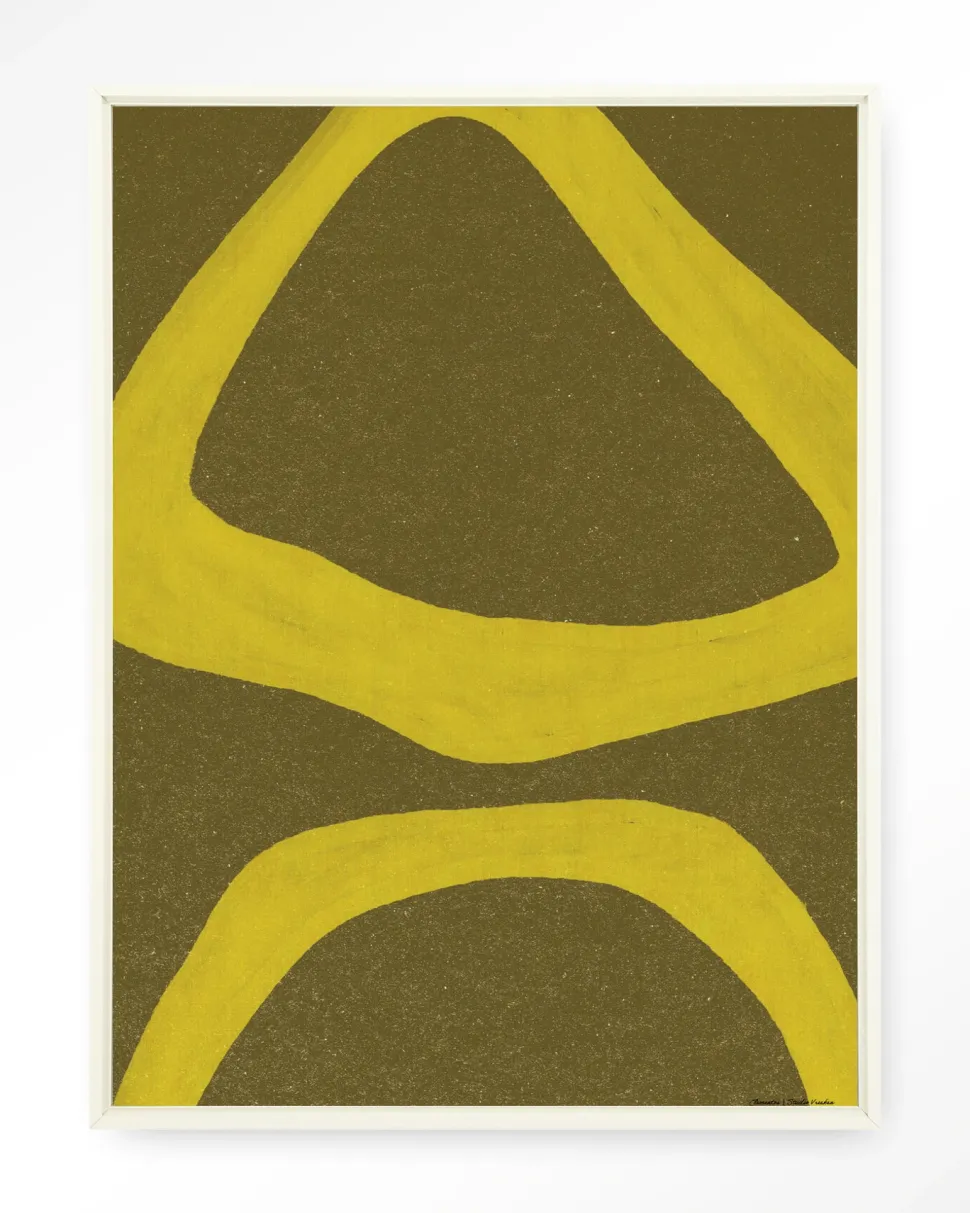 Wandkleed Elementa Verde 1 in maat en frame naar keuze