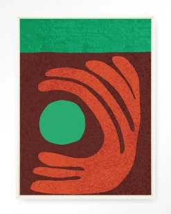 Wandkleed Elements Green in maat en frame naar keuze