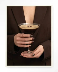 Wandkleed Espresso Martini in maat en frame naar keuze