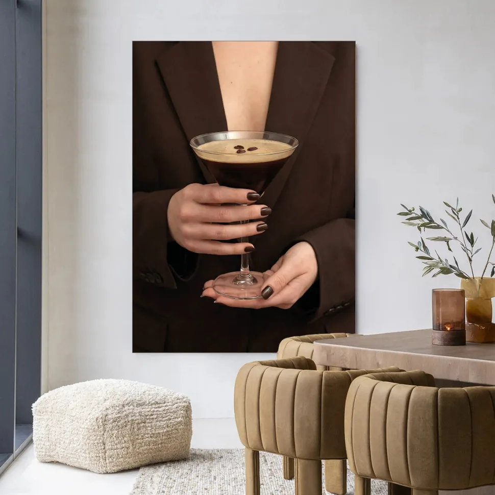 Wandkleed Espresso Martini in maat en frame naar keuze