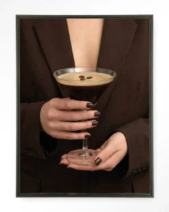 Wandkleed Espresso Martini in maat en frame naar keuze