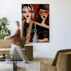 Wandkleed Fall Friends in maat en frame naar keuze