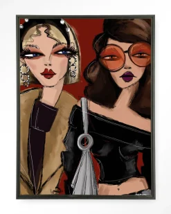 Wandkleed Fall Friends in maat en frame naar keuze