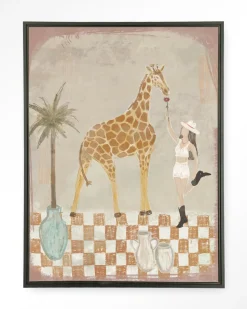 Wandkleed Feeding Rose in maat en frame naar keuze