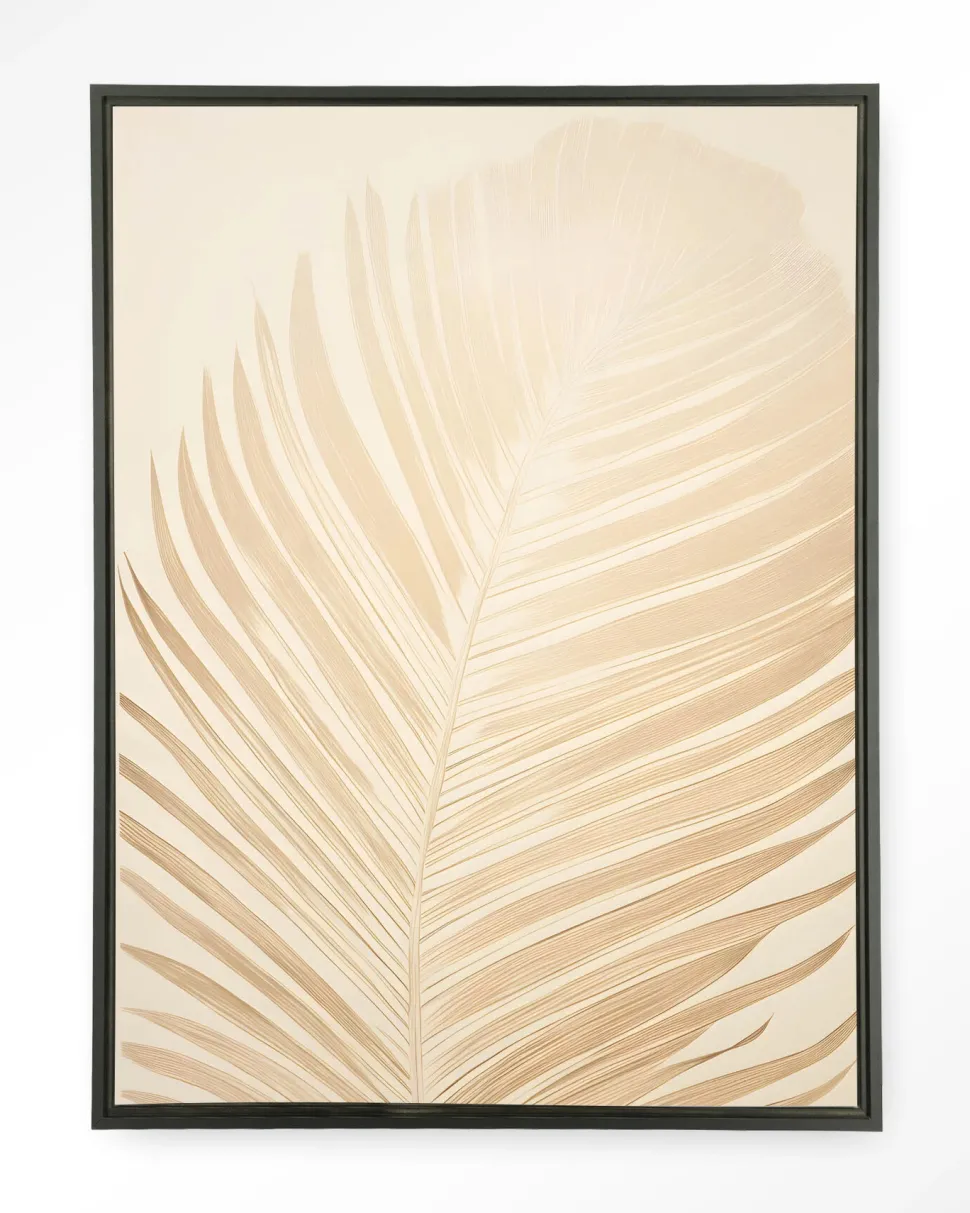 Wandkleed Feuille in maat en frame naar keuze