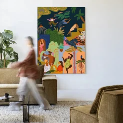 Wandkleed Fiesta in maat en frame naar keuze