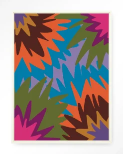 Wandkleed Fireworks in maat en frame naar keuze