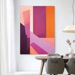 Wandkleed Folded Lines in maat en frame naar keuze