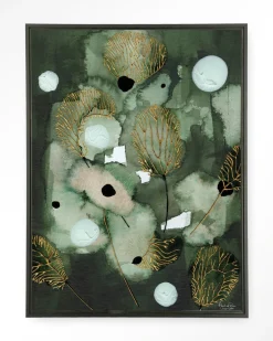 Wandkleed Forest Flower in maat en frame naar keuze