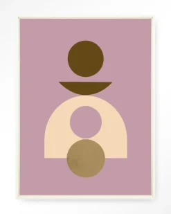 Wandkleed Forma 4 Lilac in maat en frame naar keuze