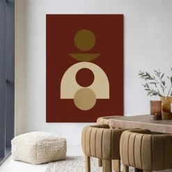 Wandkleed Forma 4 Red in maat en frame naar keuze