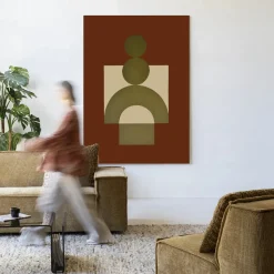 Wandkleed Forma 3 Red in maat en frame naar keuze