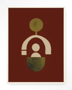 Wandkleed Forma 2 Red in maat en frame naar keuze