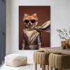 Wandkleed Foxy in maat en frame naar keuze