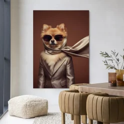 Wandkleed Foxy in maat en frame naar keuze