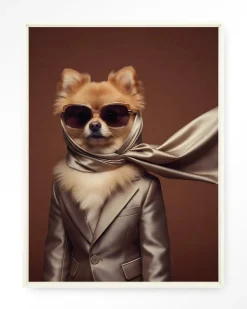 Wandkleed Foxy in maat en frame naar keuze