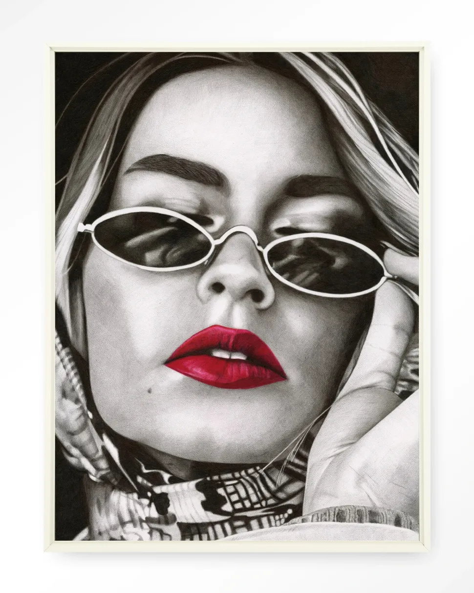 Wandkleed Fresh Red in maat en frame naar keuze