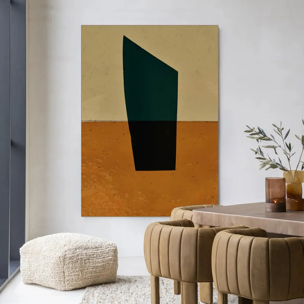 Wandkleed Geen Groen in maat en frame naar keuze