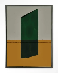 Wandkleed Geen Mosgroen in maat en frame naar keuze