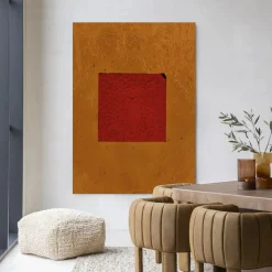 Wandkleed Geen Rood in maat en frame naar keuze