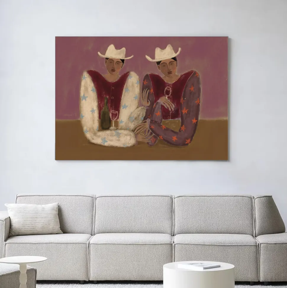 Wandkleed Good Ranch Talk in maat en frame naar keuze