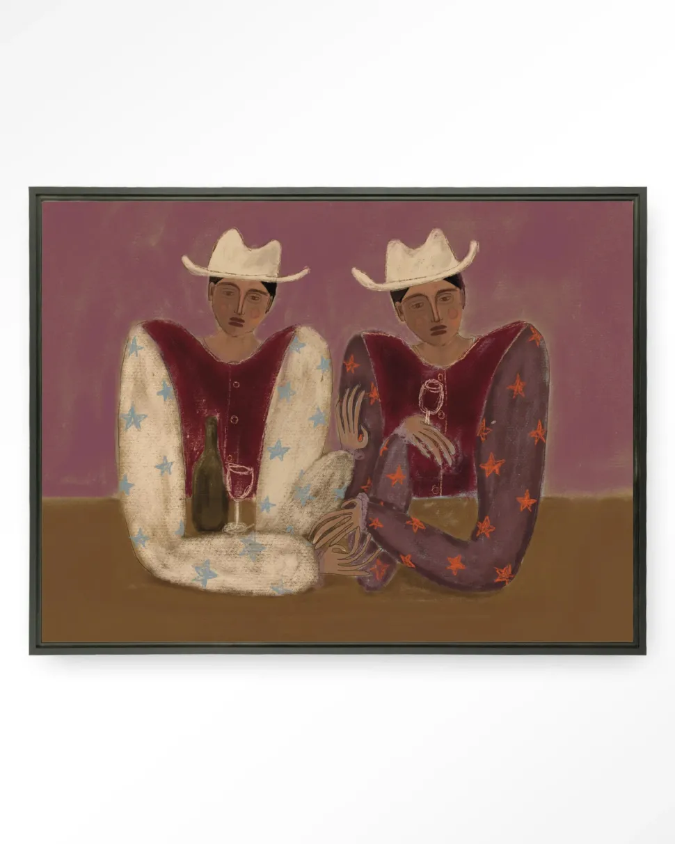 Wandkleed Good Ranch Talk in maat en frame naar keuze