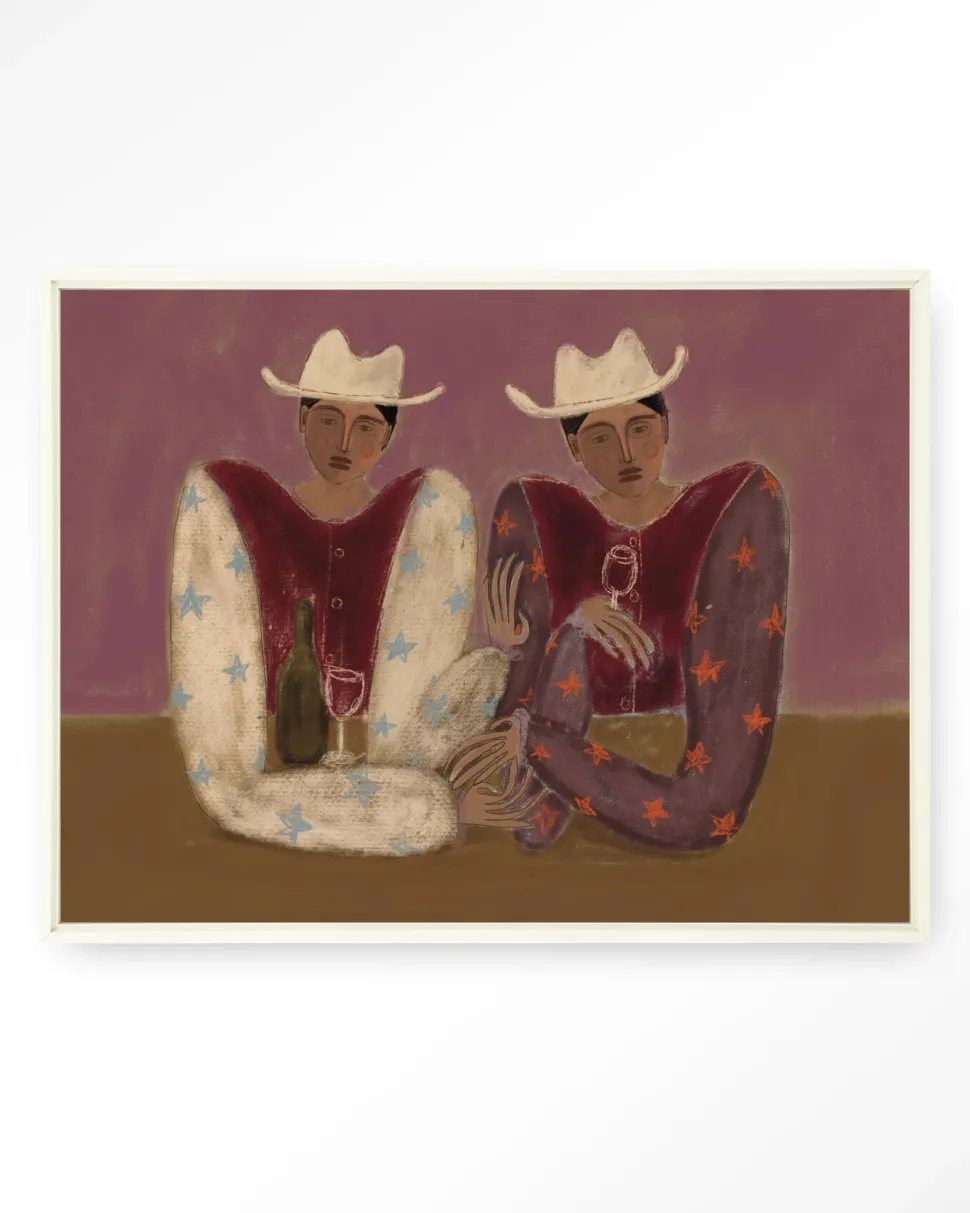 Wandkleed Good Ranch Talk in maat en frame naar keuze