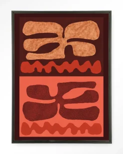 Wandkleed Groovy Neutral in maat en frame naar keuze