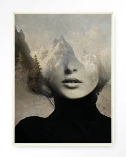 Wandkleed Head In The Sky in maat en frame naar keuze