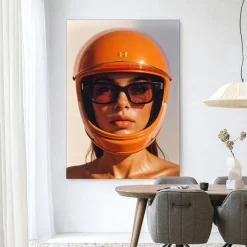 Wandkleed Hermes Helmet in maat en frame naar keuze