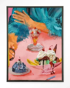 Wandkleed Ice Creams in maat en frame naar keuze