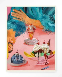 Wandkleed Ice Creams in maat en frame naar keuze