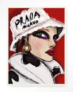 Wandkleed Julie in maat en frame naar keuze