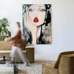 Wandkleed Kate Moss Forever in maat en frame naar keuze