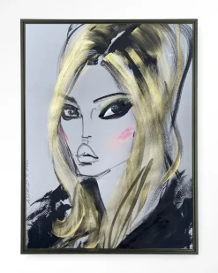 Wandkleed Kate Moss in maat en frame naar keuze