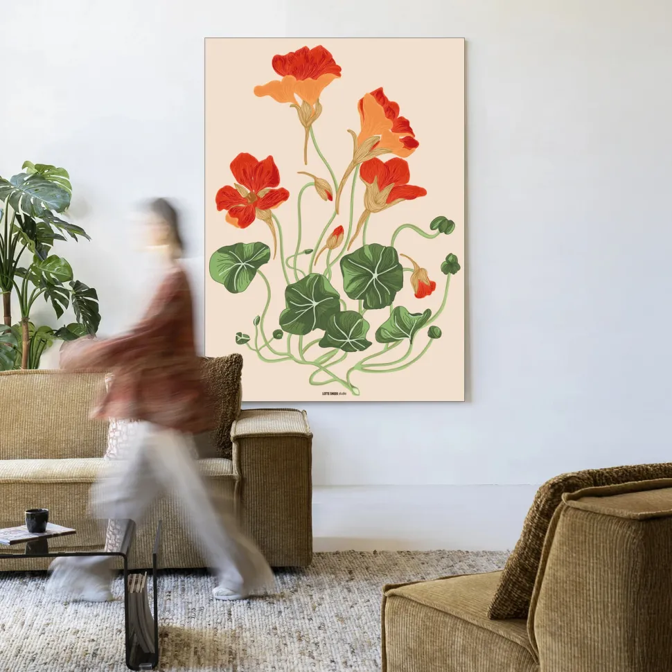 Wandkleed La Cherry in maat en frame naar keuze