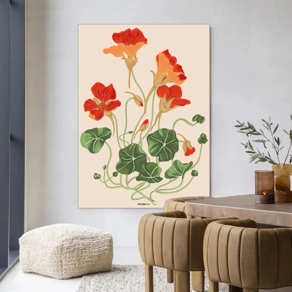 Wandkleed La Cherry in maat en frame naar keuze