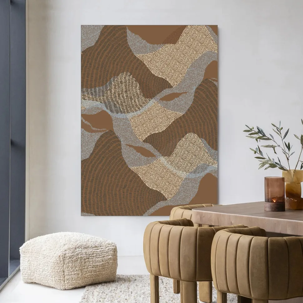 Wandkleed La Ondas 1 in maat en frame naar keuze