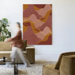 Wandkleed La Ondas in maat en frame naar keuze