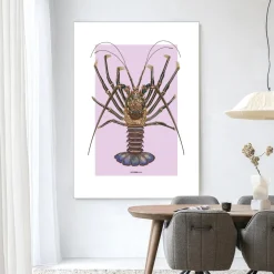 Wandkleed Langosta in maat en frame naar keuze