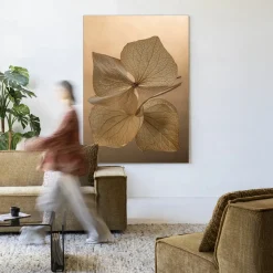 Wandkleed Leaf Me: Unfolded in maat en frame naar keuze