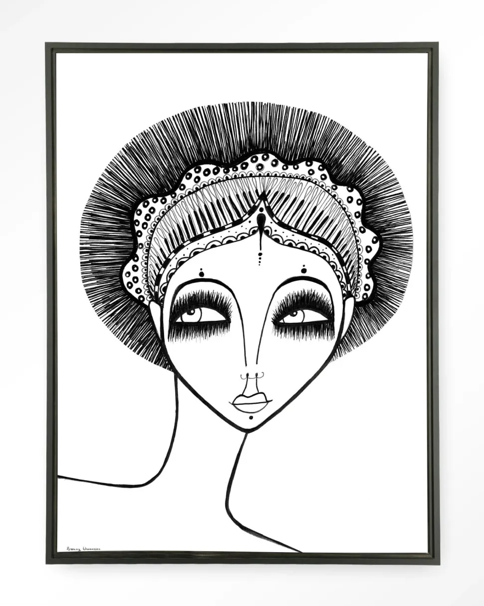 Wandkleed Leyla in maat en frame naar keuze