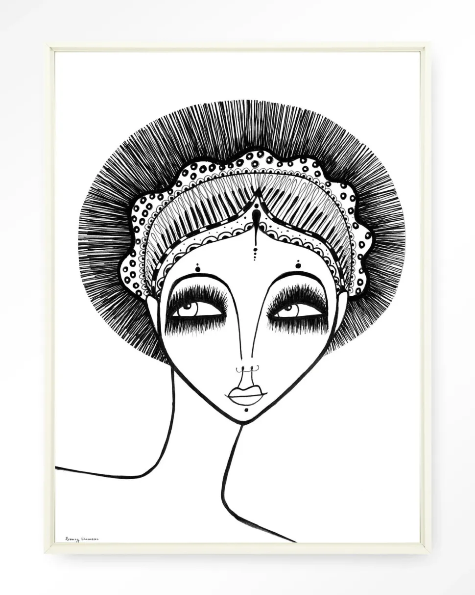 Wandkleed Leyla in maat en frame naar keuze